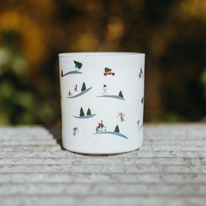 Merry Christmas Winter Landscape Candle