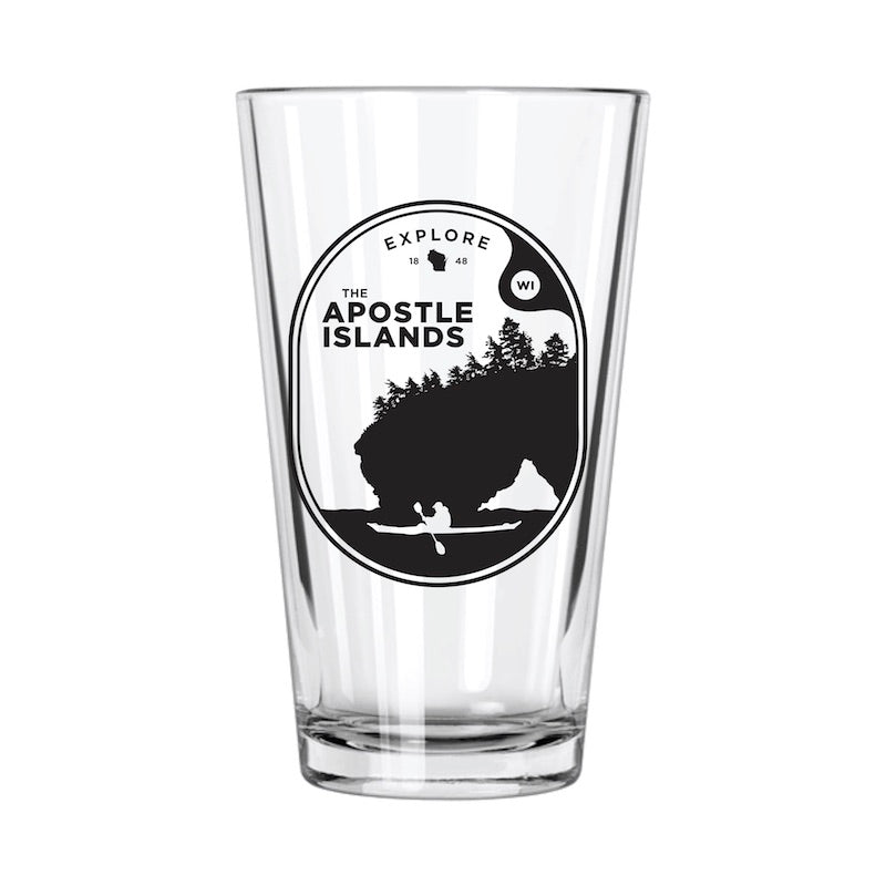 Explore WI: The Apostle Islands Pint Glass - Northern Glasses Pint Glass