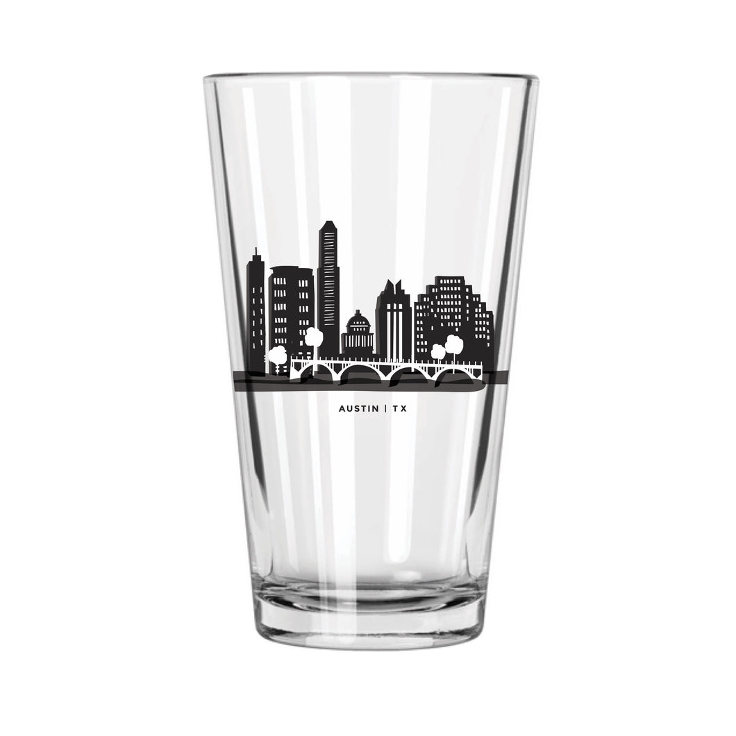 Austin Skyline Pint Glass - Northern Glasses Pint Glass