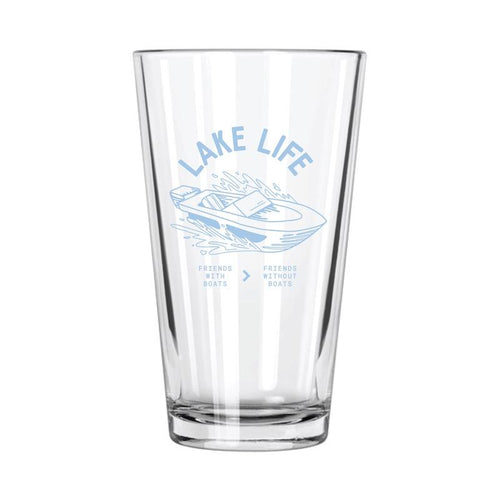 Lake Life: Friends With Boats > Friends Without Boats Pint Glass - Northern Glasses Pint Glass