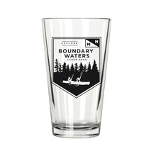 Explore MN: Boundary Waters Pint Glass - Northern Glasses Pint Glass
