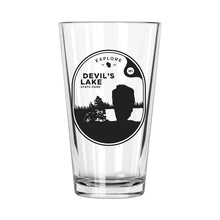 Explore WI: Devil's Lake Pint Glass - Northern Glasses Pint Glass