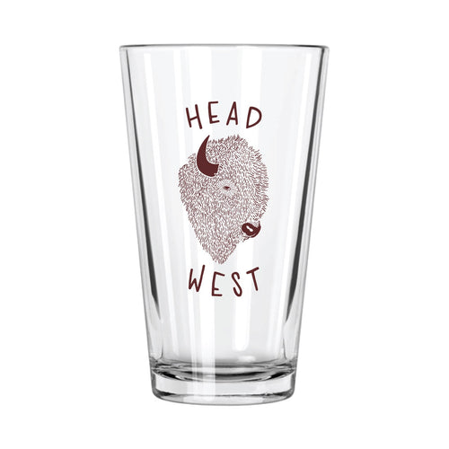 Head West Buffalo Pint Glass