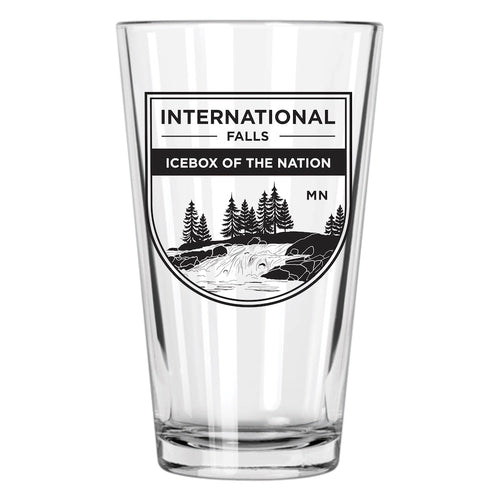 International Falls Pint Glass | North Shore Gifts | Northern Glasses
