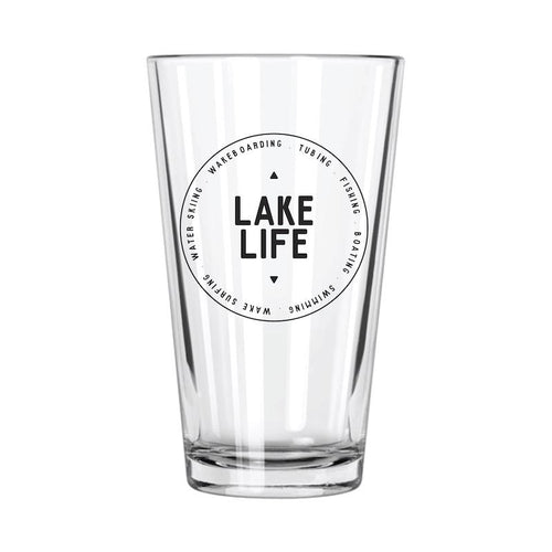 Lake Life: Badge Pint Glass - Northern Glasses Pint Glass