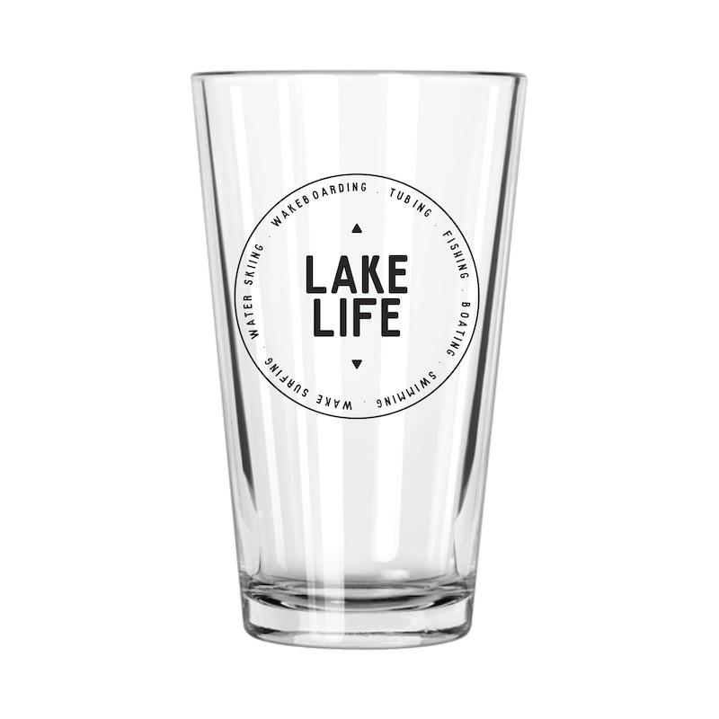Lake Life: Badge Pint Glass - Northern Glasses Pint Glass