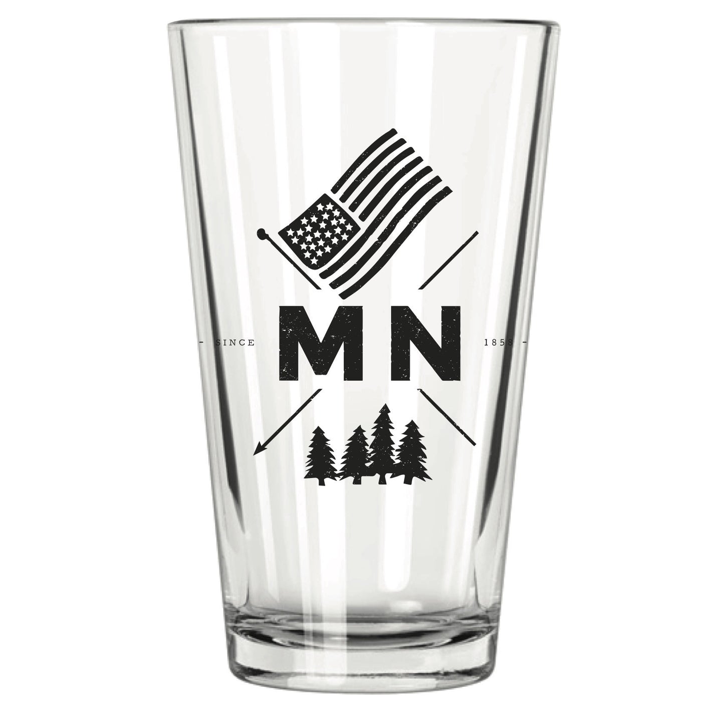 MN Crest Pint Glass - Northern Glasses Pint Glass