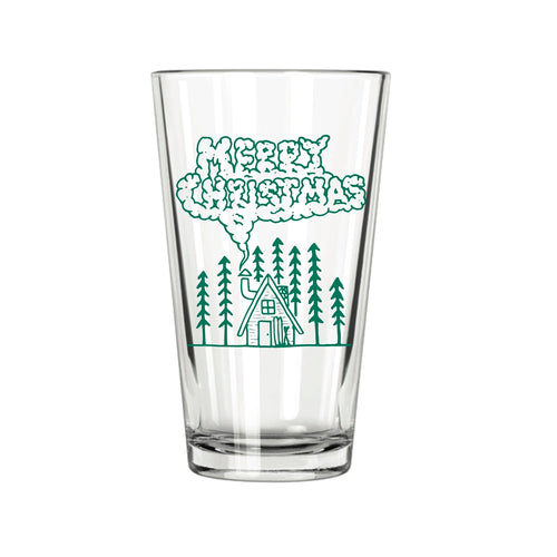 Christmas Cabin Pint Glass - Northern Glasses Pint Glass