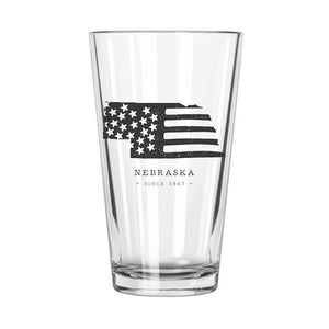 American Road Trip: Nebraska Pint Glass - Northern Glasses Pint Glass