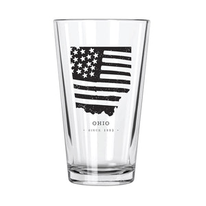 American Road Trip: Ohio Pint Glass - Northern Glasses Pint Glass