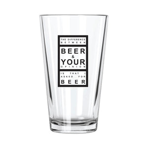 The Difference Between Beer & Your Opinion Pint Glass | Northern Glasses