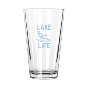 Lake Life: Water Skiing Pint Glass - Northern Glasses Pint Glass