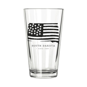 American Road Trip: South Dakota Pint Glass - Northern Glasses Pint Glass