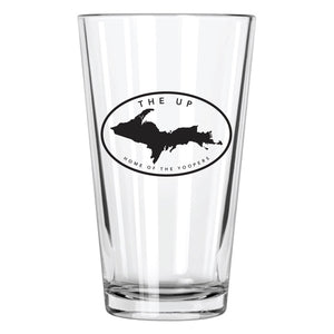 UP Michigan: Home of the Yoopers Pint Glass || Minnesota Made Gifts